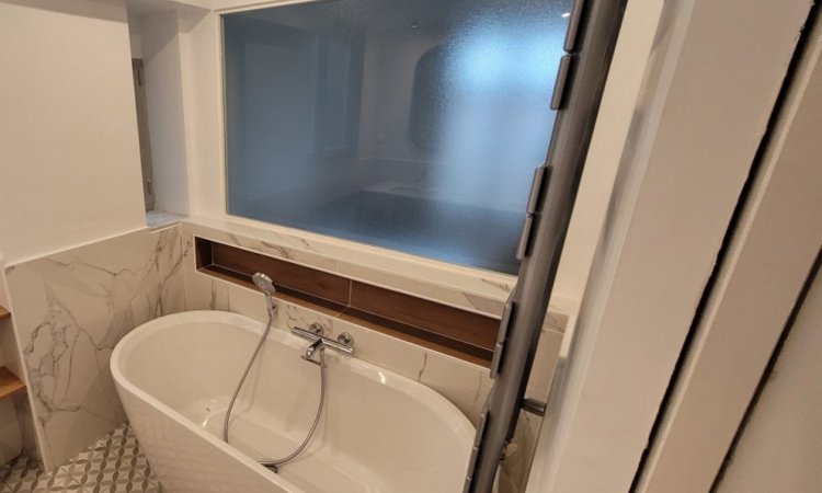 Rénovation d'une salle de bain complète à La Madeleine Concept 3D