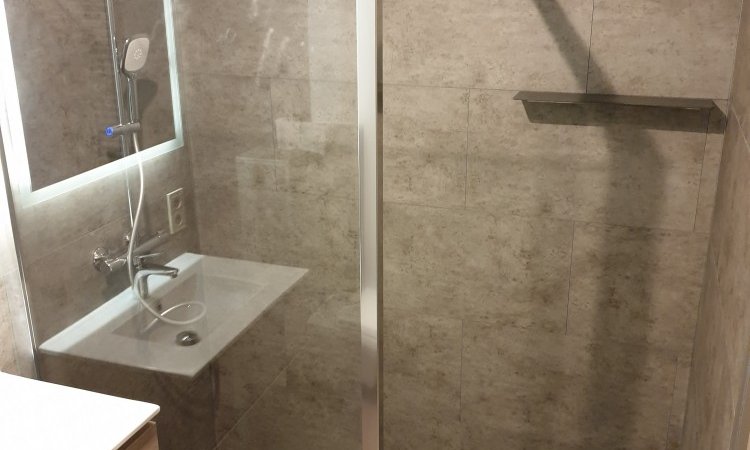 Salle de bain entièrement rénovée à Lens Concept 3D